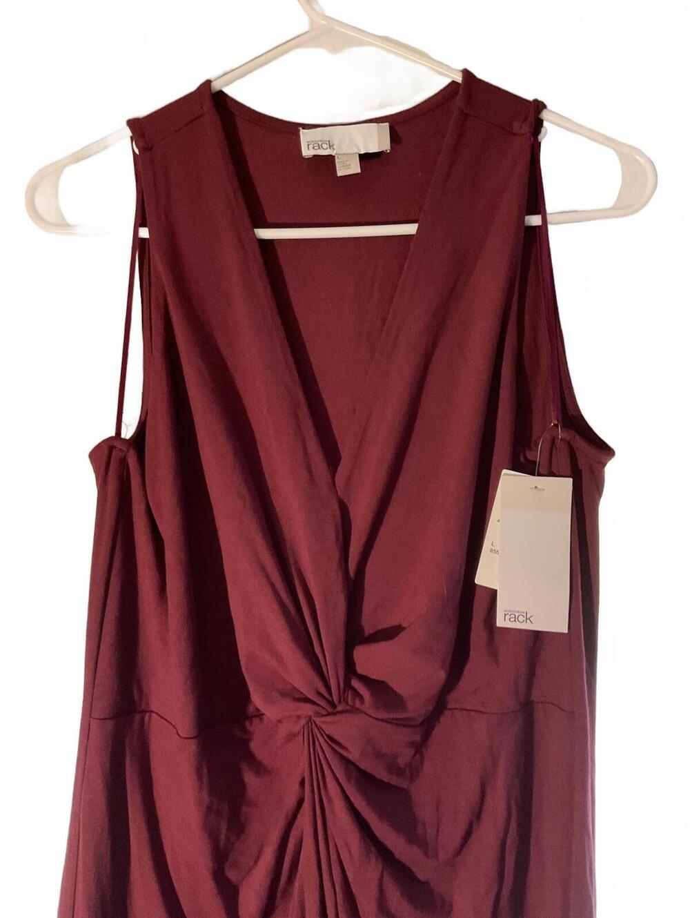 Nordstrom Rack Sleeveless Maxi Dress - Burgundy Twist Detail by Rack - Picture 3 of 9